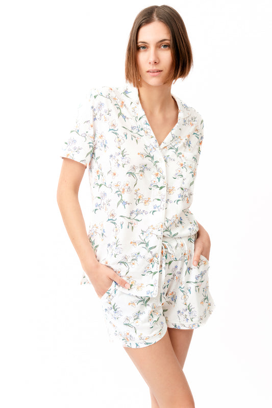 Relaxed Short Set in Jasmine