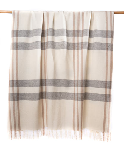 Alpaca Undyed Throw Blanket in Meadow