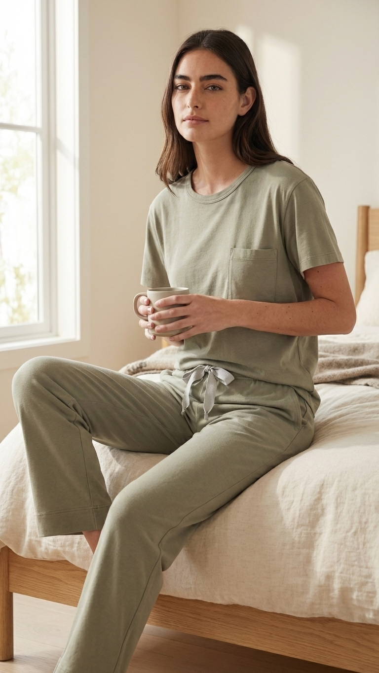 Pima Short/Long Aida Lounge Set in Sage
