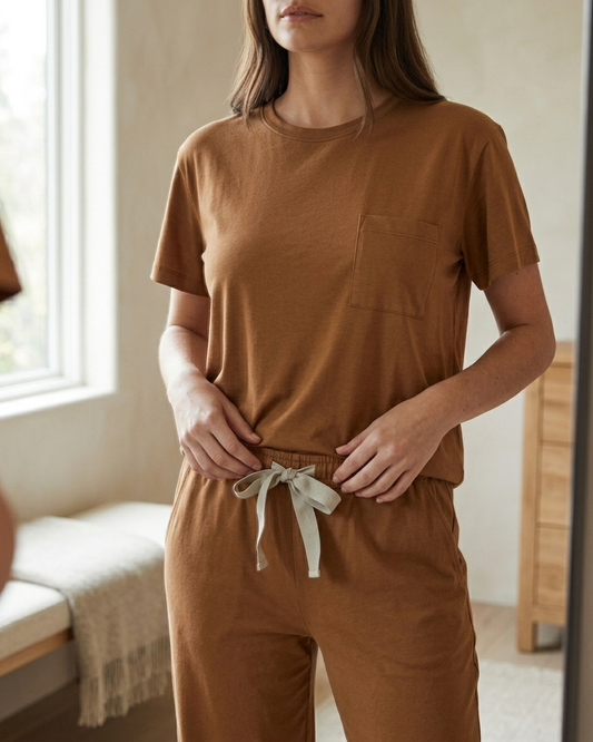 Pima Short/Long Aida Lounge Set in Almond